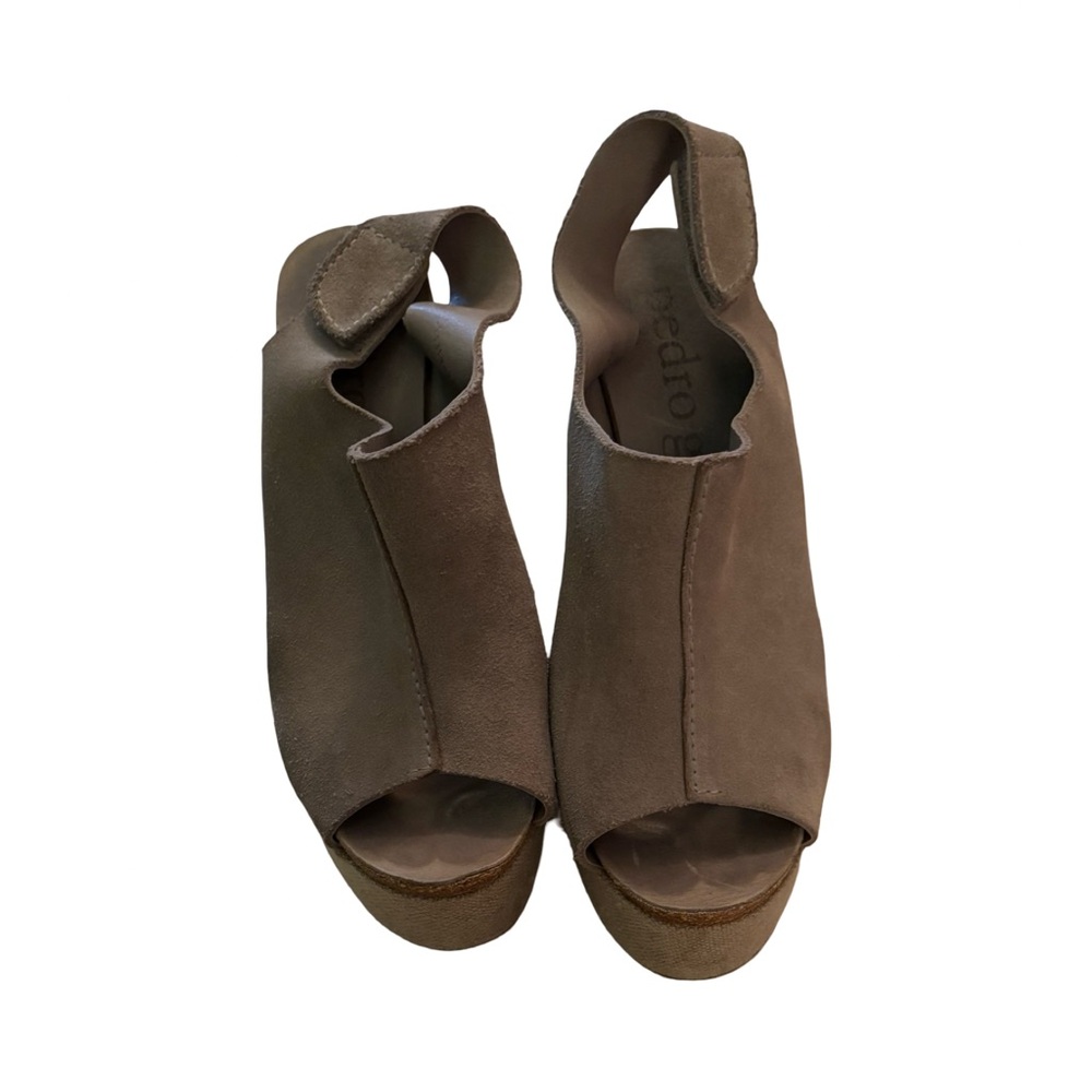 Pedro Garcia Tan Open-Toe Platforms